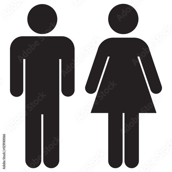 Obraz Woman and man icons vector illustration
