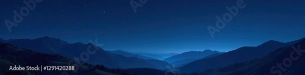 Fototapeta Deep navy blue night sky, subtle variations in tone ,  navy,  indigo