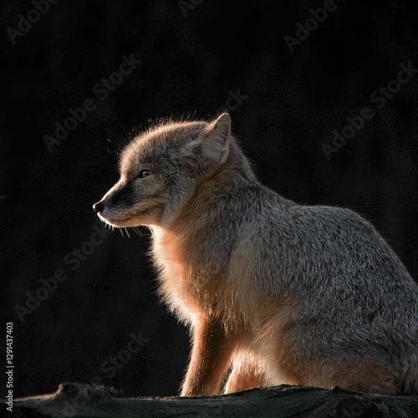 Obraz fox enjoys the evening sun