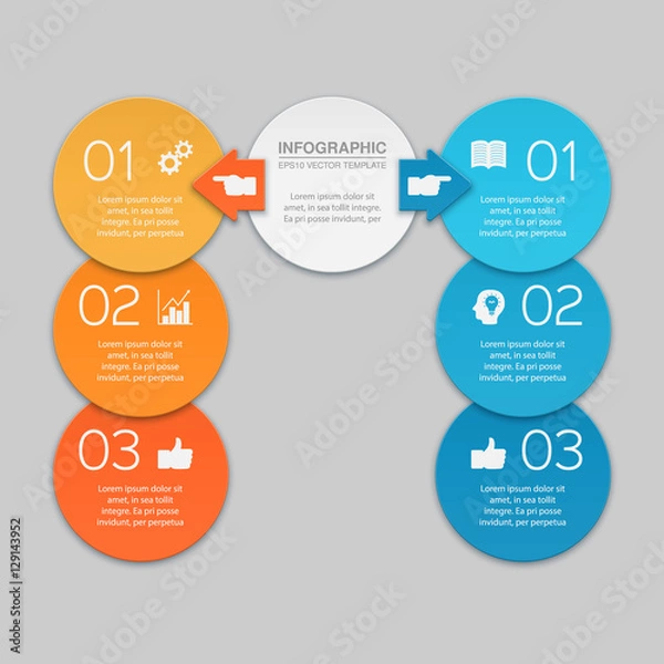 Fototapeta Vector infographic template