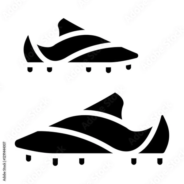 Fototapeta cleat icon in glyph style