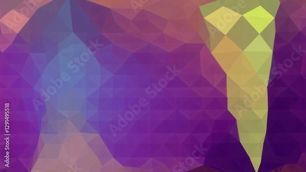 Fototapeta Abstract Geometric Polygon Background Purple, Pink, and Teal Low Poly Design