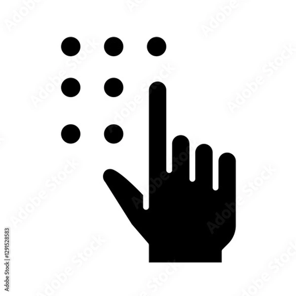 Fototapeta Password icon in glyph style