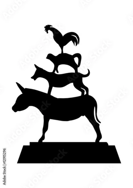 Fototapeta Animal Statue silhouette