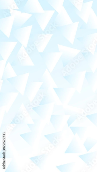Fototapeta Gradient light blue clean vertical background with triangular geometric ornament. Vector illustration. Suitable for wallpapers, presentations, web, etc.