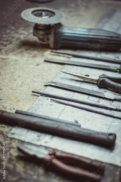 Obraz Tools on a work table