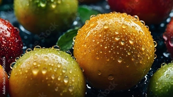 Obraz Raindrops on Colorful Spheres