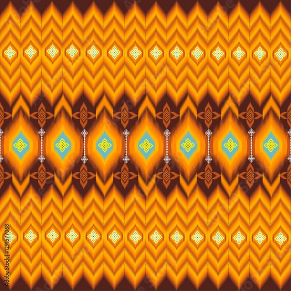 Obraz Textile design, geometric seamless pattern and for background.