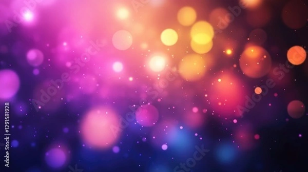 Fototapeta Pastel color bokeh lights background. Blurred circle shapes. Multicolored blurry lights bokeh defocused abstract background for events.