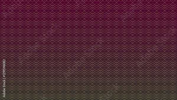 Fototapeta Gold diamond lattice pattern with geometric design. This premium seamless texture features delicate gold linear diamonds on a rich burgundy background that gradually transitions to darker tones.