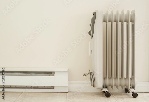 Obraz Portable electric heater and baseboard