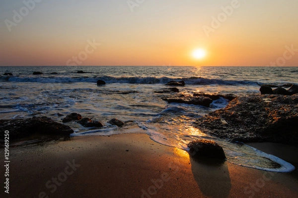 Obraz cola beach-canacona-goa-sunset