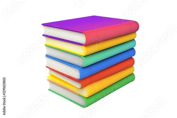 Obraz Colorful books stacked high