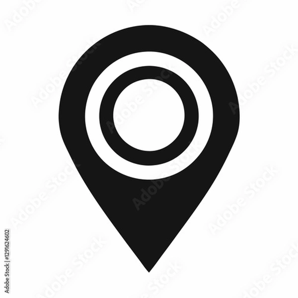 Fototapeta map pointer with icon