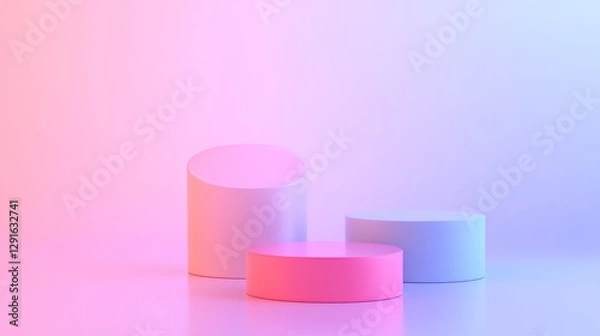 Fototapeta Abstract digital graph with clean lines and gradient lighting, embodying modern minimalism and professional clarity.