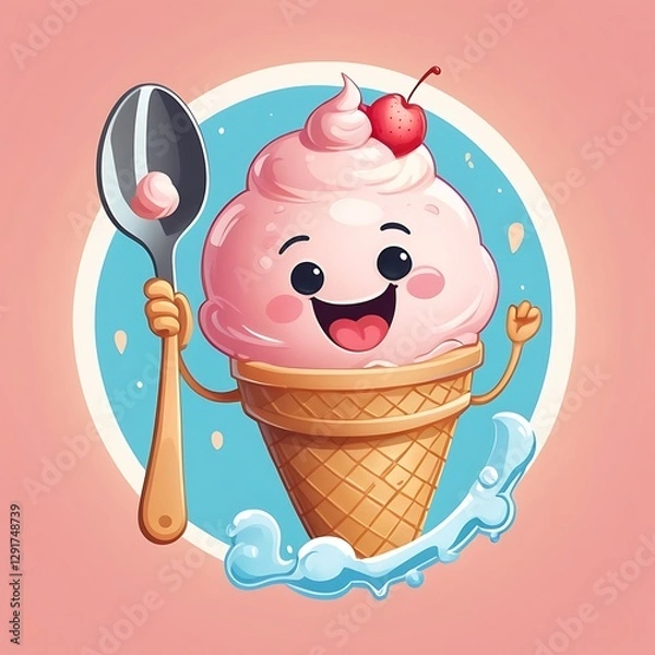 Obraz ice cream logo