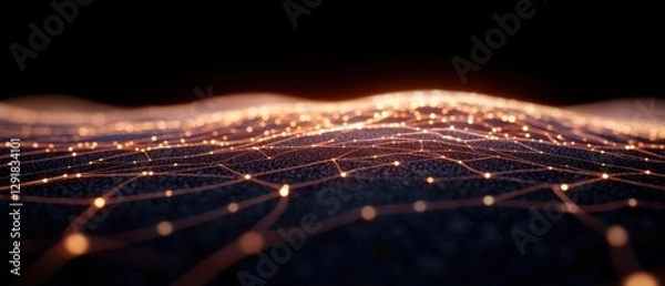 Fototapeta Abstract glowing network background