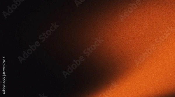 Fototapeta Dark abstract noise texture, orange black grainy background, poster banner black backdrop design