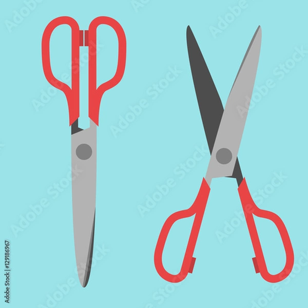 Obraz Scissors, open and closed