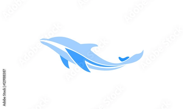 Obraz Wektor logo delfiny