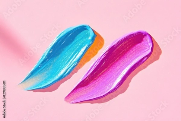 Fototapeta Vibrant Colorful Gel Swatches in Sunshine