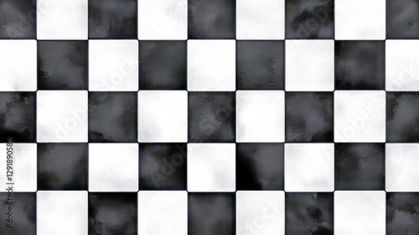 Obraz Seamless chessboard pattern creating stunning visual effect