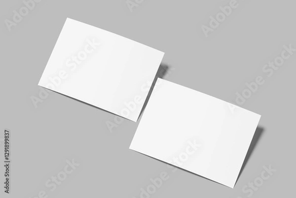 Obraz A4 Flyer Landscape Blank Mockup