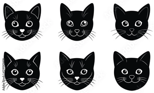 Fototapeta "Elegant and Graceful Russian Blue Cat Illustrations"
