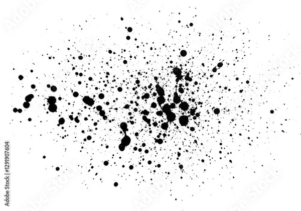 Fototapeta Abstract Black Ink Splatter Pattern Design