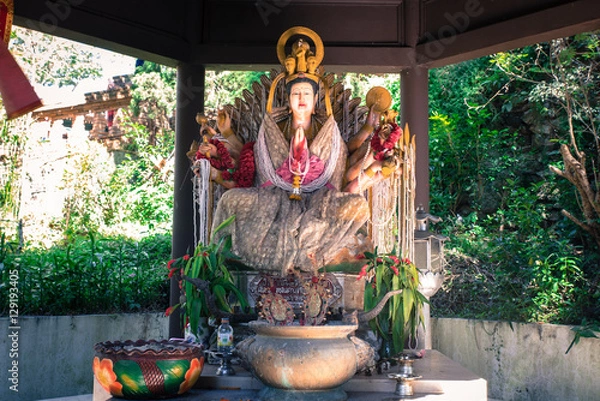 Fototapeta Religion In Thailand. Statue Of Eighteen Arms Guanyin ( Shiva, Buddha Cundi Bodhisattva ) at Wat Phra That Doi Suthep temple, Chiangmai, Thailand