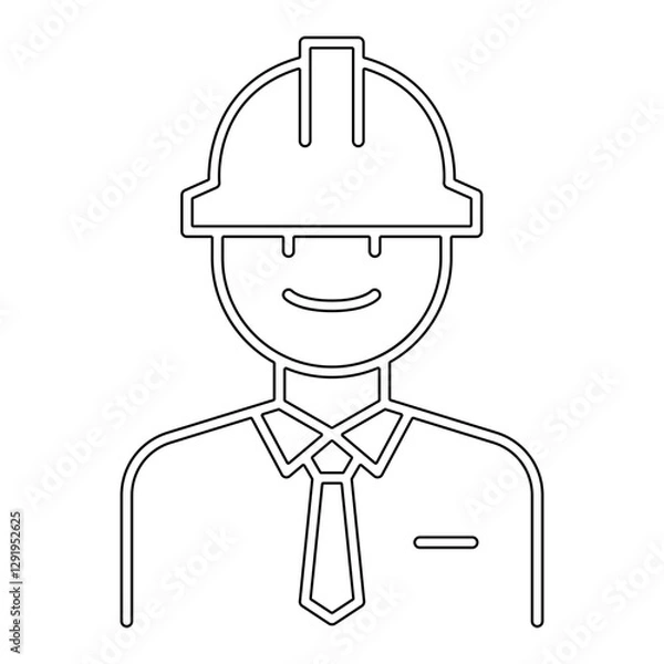 Fototapeta Engineer icon in line style