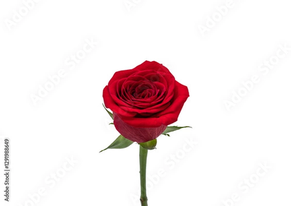 Obraz red rose on a white background 