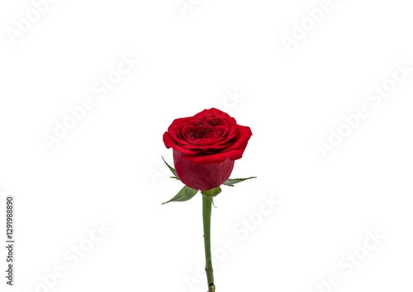 Obraz red rose on a white background 