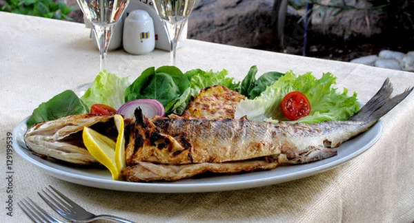 Obraz ızgara levrek