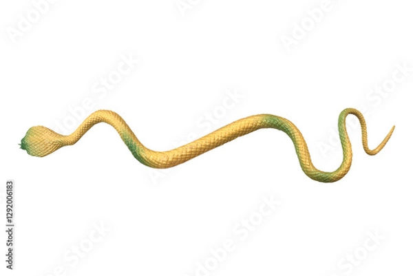 Obraz A toy snake on white background