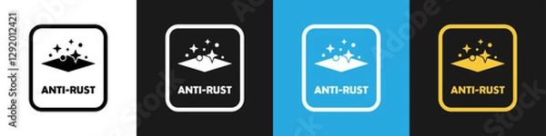 Obraz Anti-rust vector icon on different backgrounds.