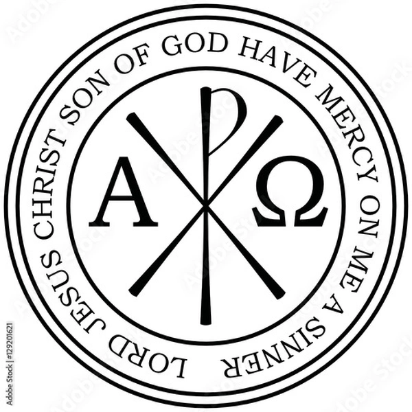 Fototapeta WEB ART DESIGN CHRISTOGRAM JESUS CHRIST ICON  040 