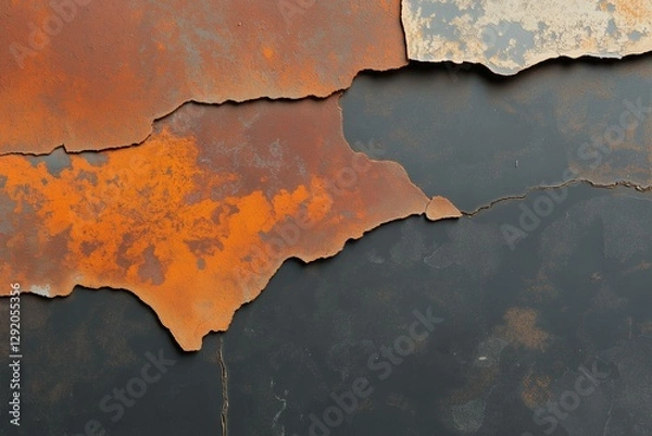 Fototapeta Flaking Paint: Abstract Macro of Peeling Surface