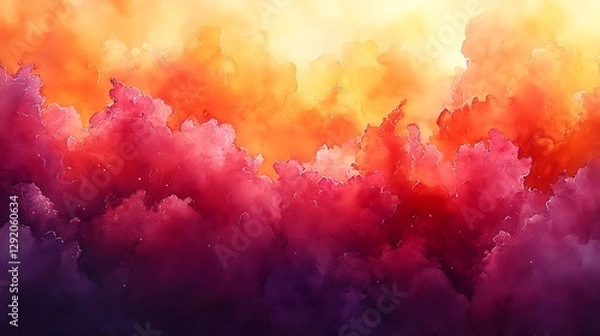Fototapeta Watercolor floral scenery with artistic touch HD images