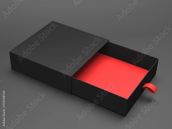 Fototapeta Black box 3d rendering