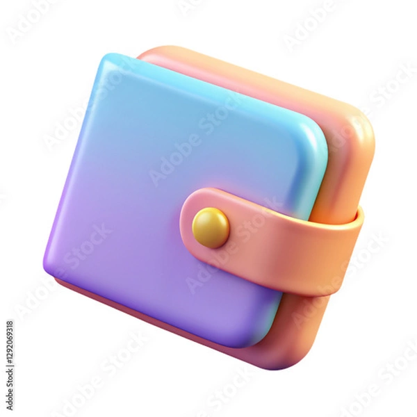 Obraz Pastel Office Supplies 3D Icons – Aesthetic Stationery, Technology & Workspace Essentials for Modern Productivity | Transparent Background