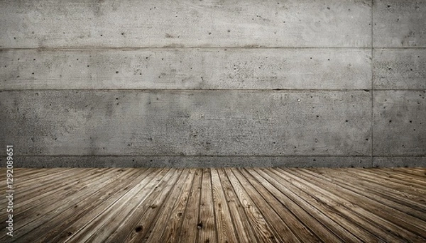 Obraz concrete wall with wood texture