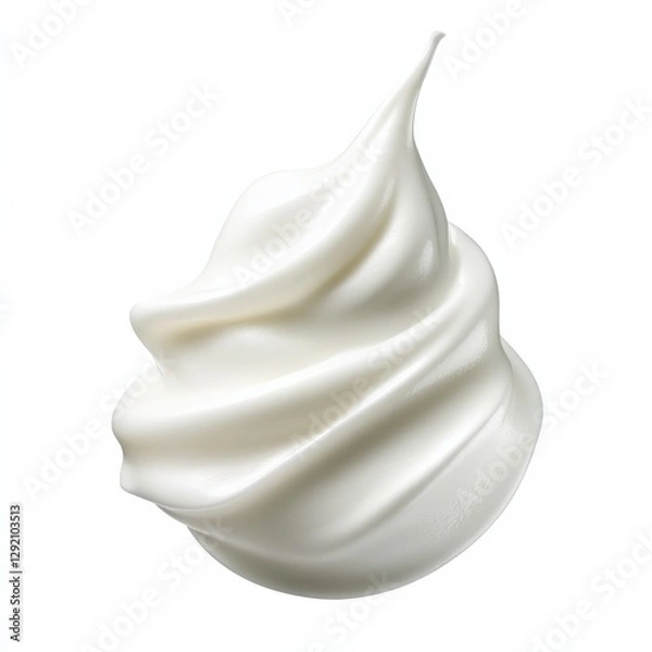Fototapeta soft serve ice cream on a white background