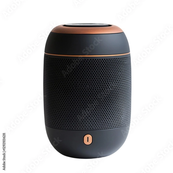 Fototapeta A Sleek Modern Portable Speaker with Waterproof Design Isolated on Transparent Background