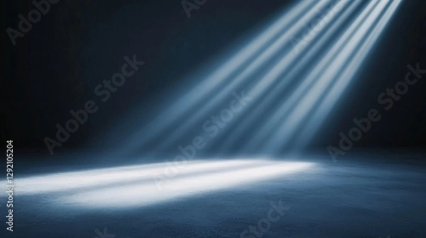 Fototapeta Rays of Light in Dark Room