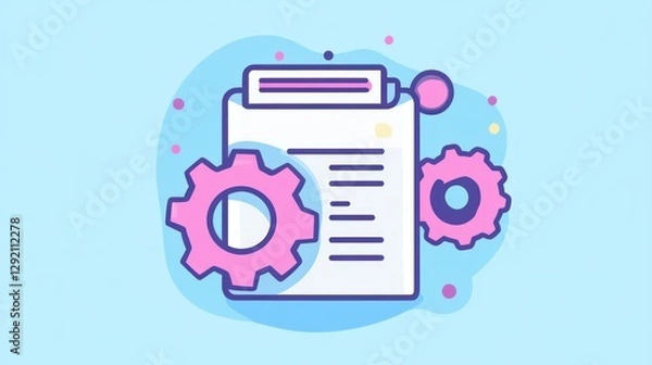 Fototapeta Document Management System Icon