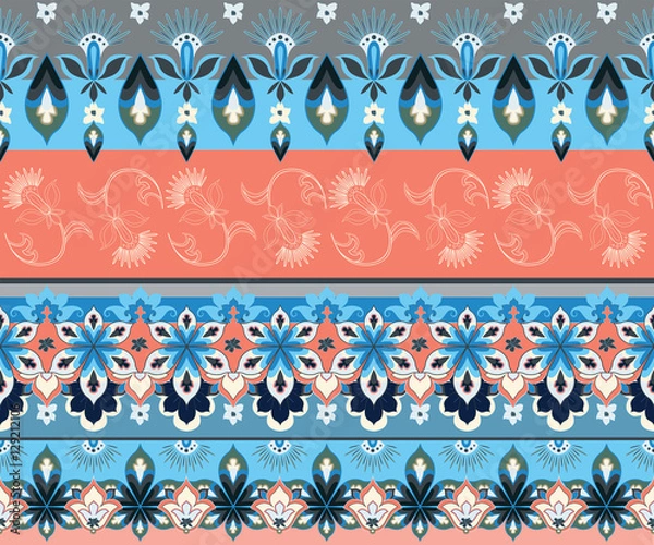 Fototapeta folk flower ethnic seamless pattern
