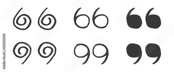 Obraz Artistic Quotation Mark Designs