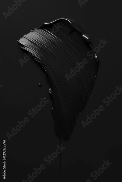 Obraz Black and white. Minimalist abstract black background. Oil paint. Illustration