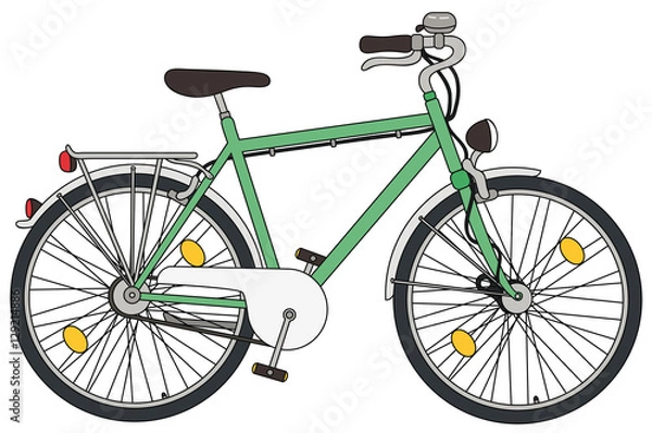 Obraz Vektor Illustration eines verkehrssicheren Fahrrads